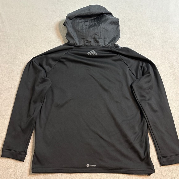 Adidas USF South Florida Bulls COLD.RDY Hoodie Mens XL Black Neon Green Logo - Picture 3 of 10